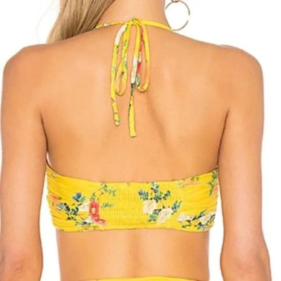 NEW Lovers + Friends BROOK Bralette Yellow Floral - Picture 4 of 14